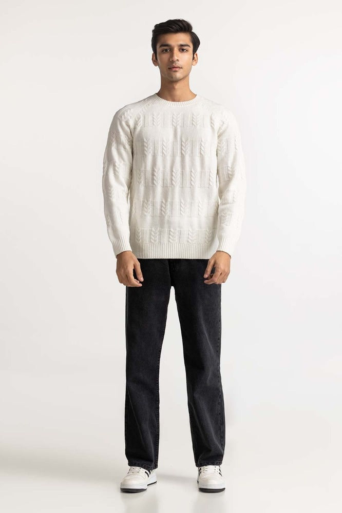 Ecru Fashion Sweater MN-SWT-WS23-076