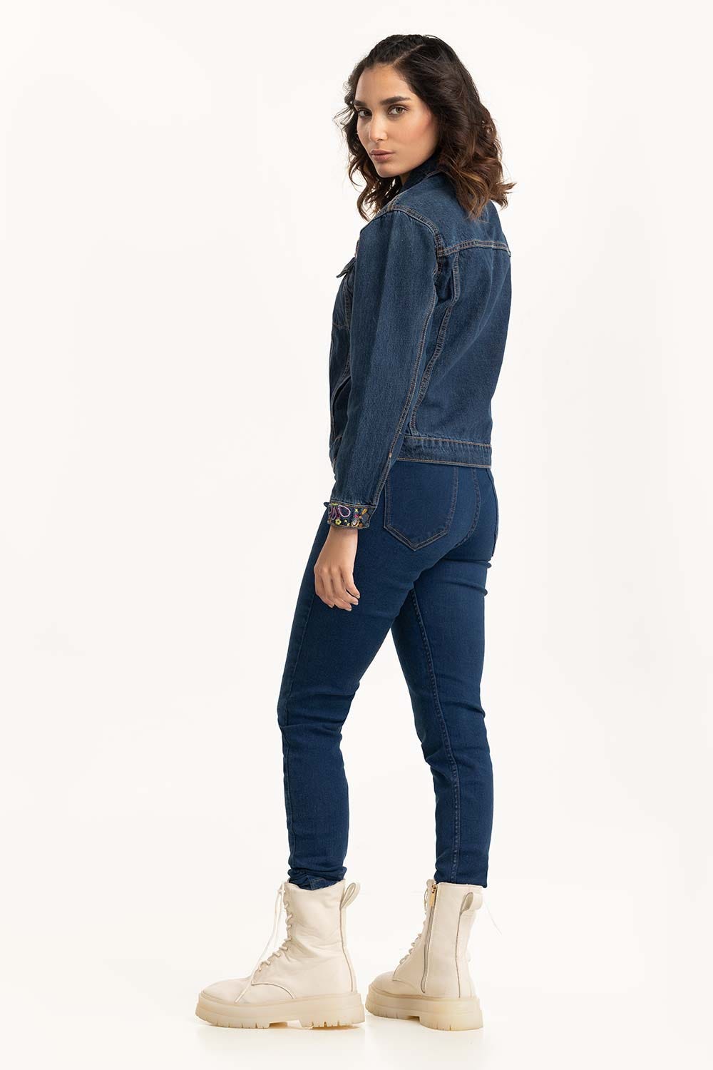 Embroidered Denim Jacket 224-210-036