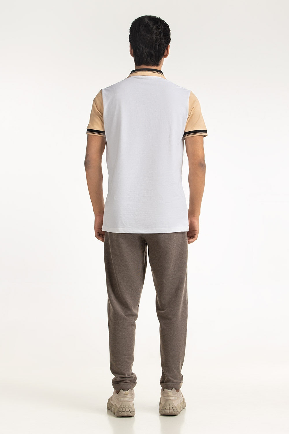 Fashion Contrast Sleeves Polo PS-FSHN24-102