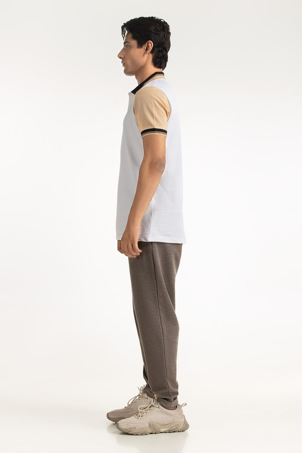 Fashion Contrast Sleeves Polo PS-FSHN24-102