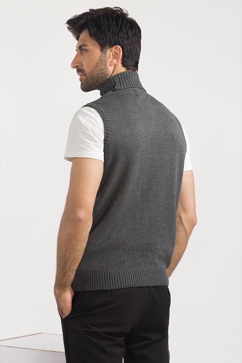 Charcoal Basic Sweater SL-SWT-FD-13-01