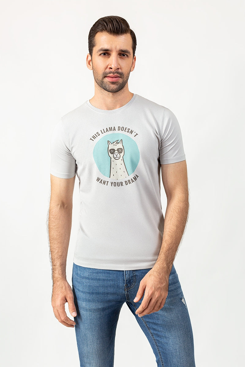 Fog-grey Lycra T-shirt JGP-URB-D214