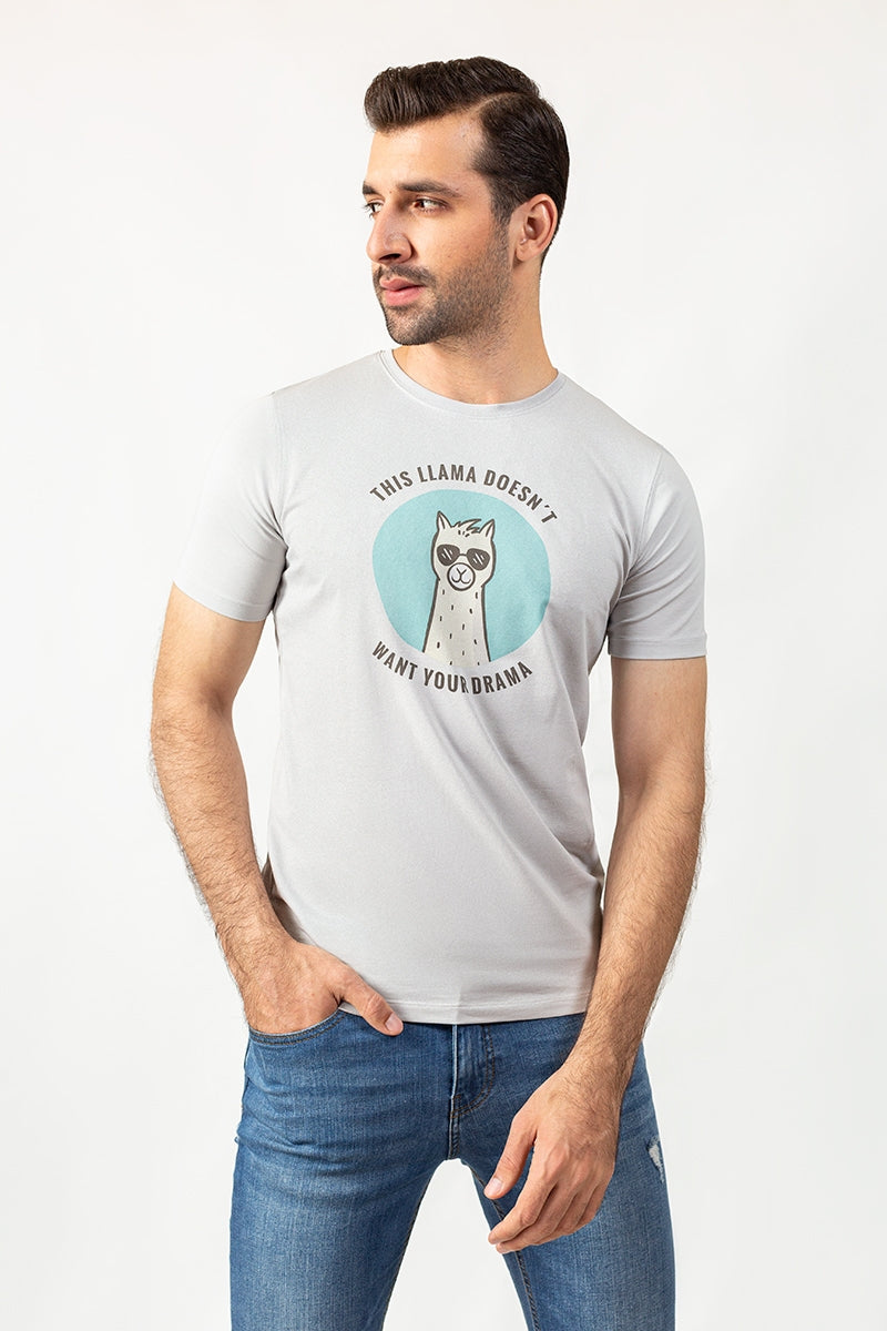 Fog-grey Lycra T-shirt JGP-URB-D214