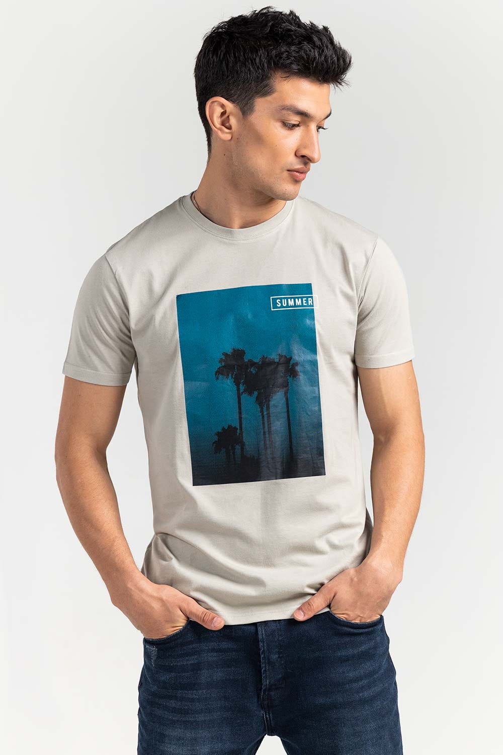 Fog Grey Fashion T-shirt JGP-URB-D262-01