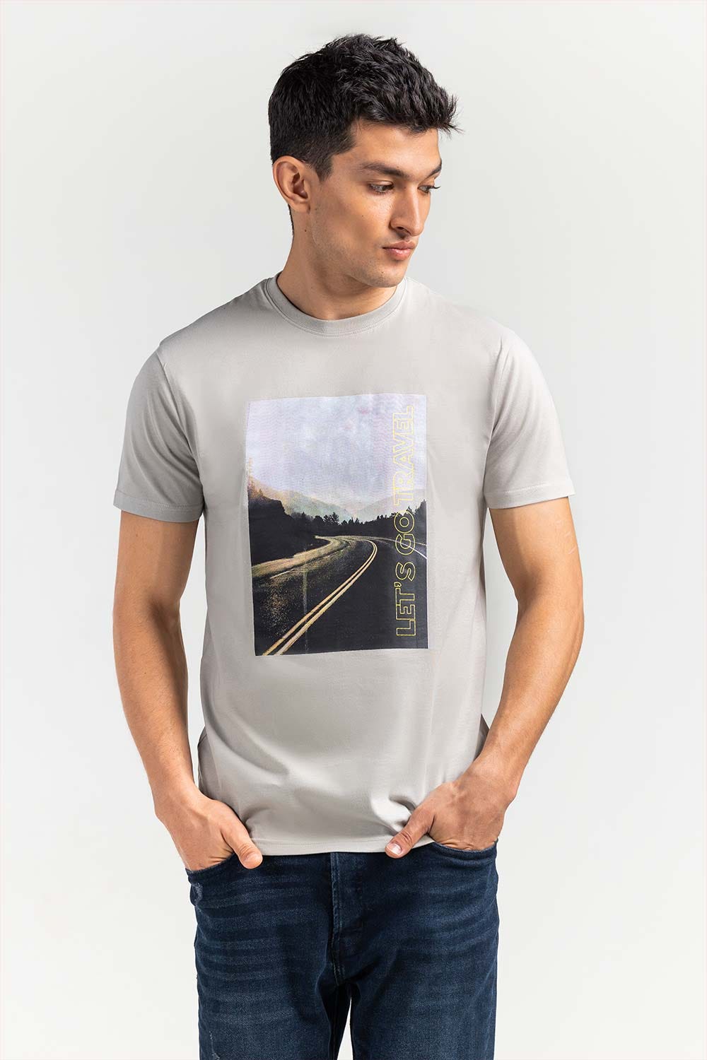 Fog Grey Fashion T-shirt JGP-URB-D266-01