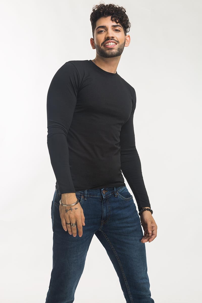 Black Basic Tee FS-JCN-SIG-D03