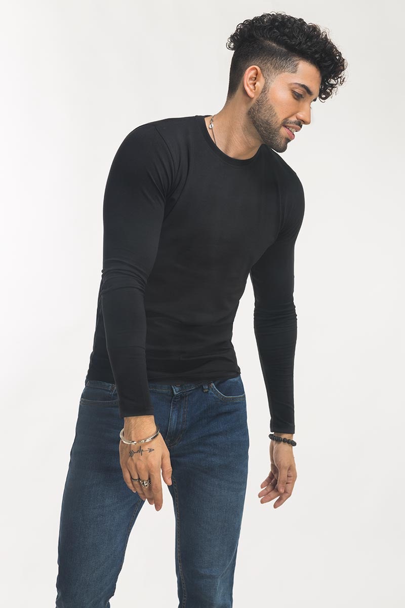 Black Basic Tee FS-JCN-SIG-D03