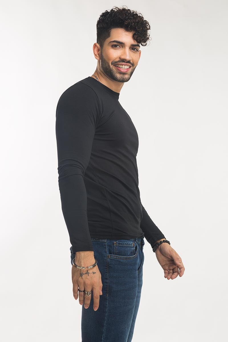 Black Basic Tee FS-JCN-SIG-D03