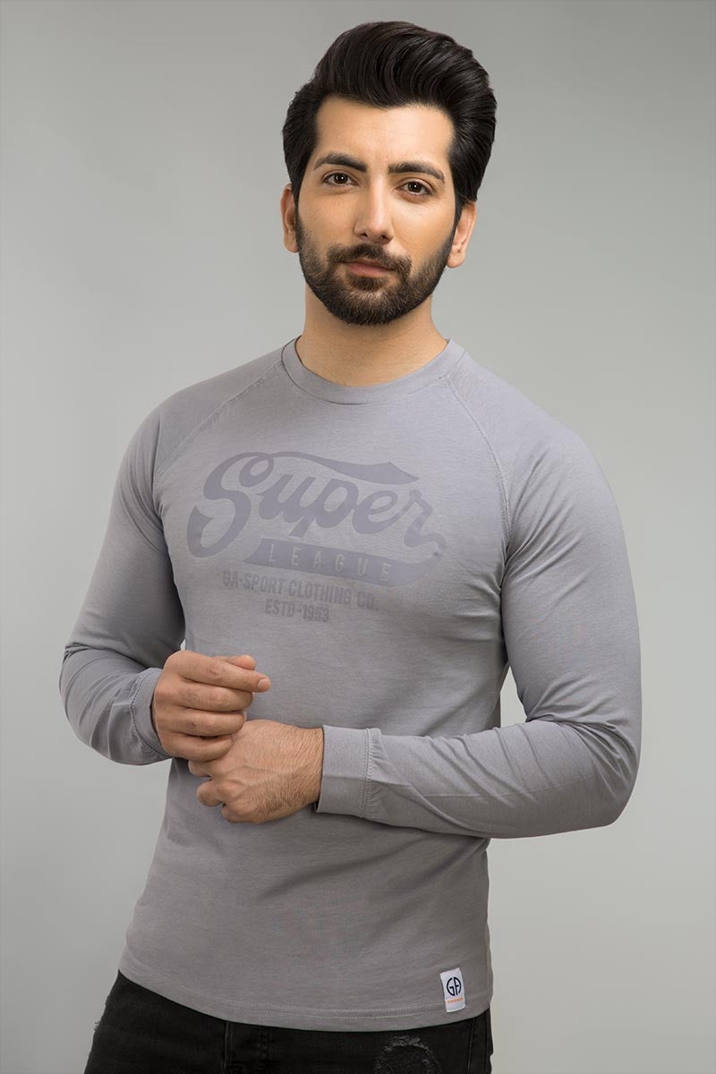 Silver Grey Urban Graphic T-Shirt FS-JGP-URB-D09