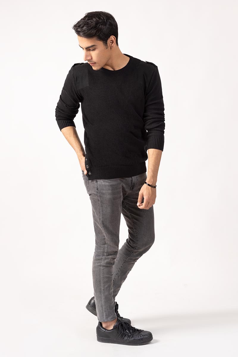 Black Fashion Sweater FS-SWT-FD-244-01