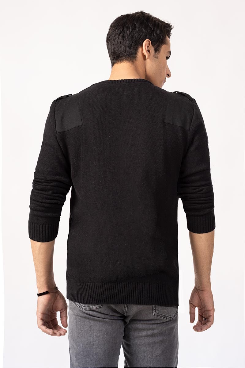Black Fashion Sweater FS-SWT-FD-244-01