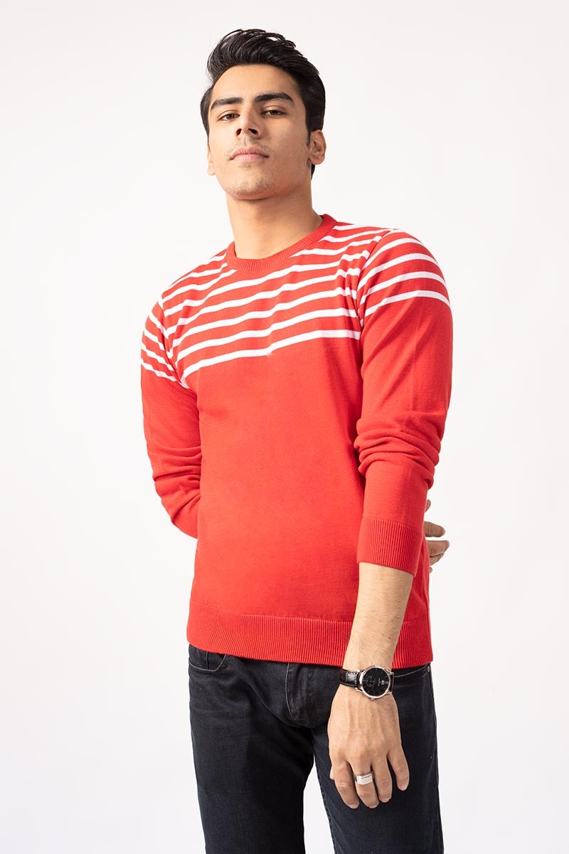 Red White Fashion Sweater FS-SWT-FD-246-01