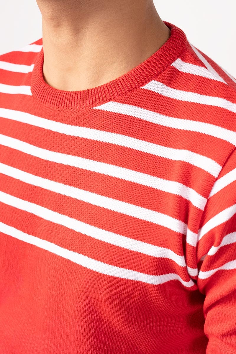 Red White Fashion Sweater FS-SWT-FD-246-01