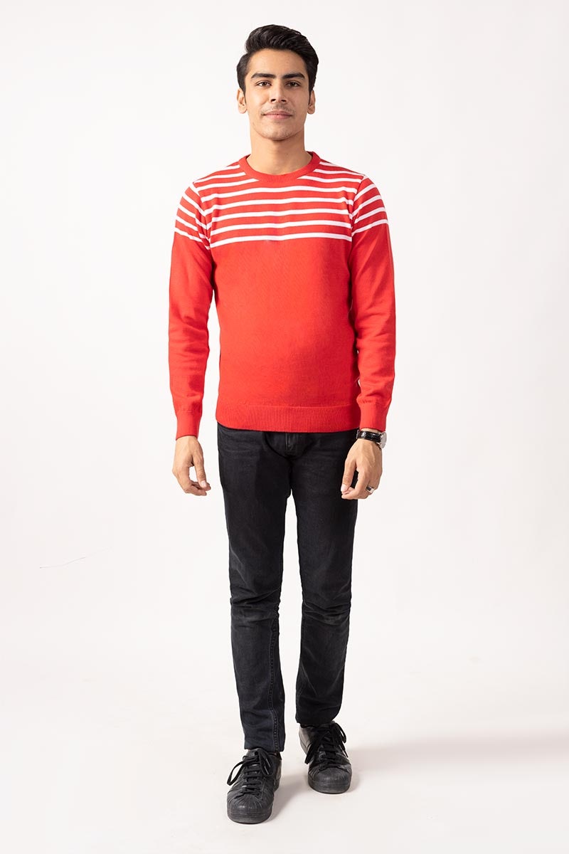 Red White Fashion Sweater FS-SWT-FD-246-01