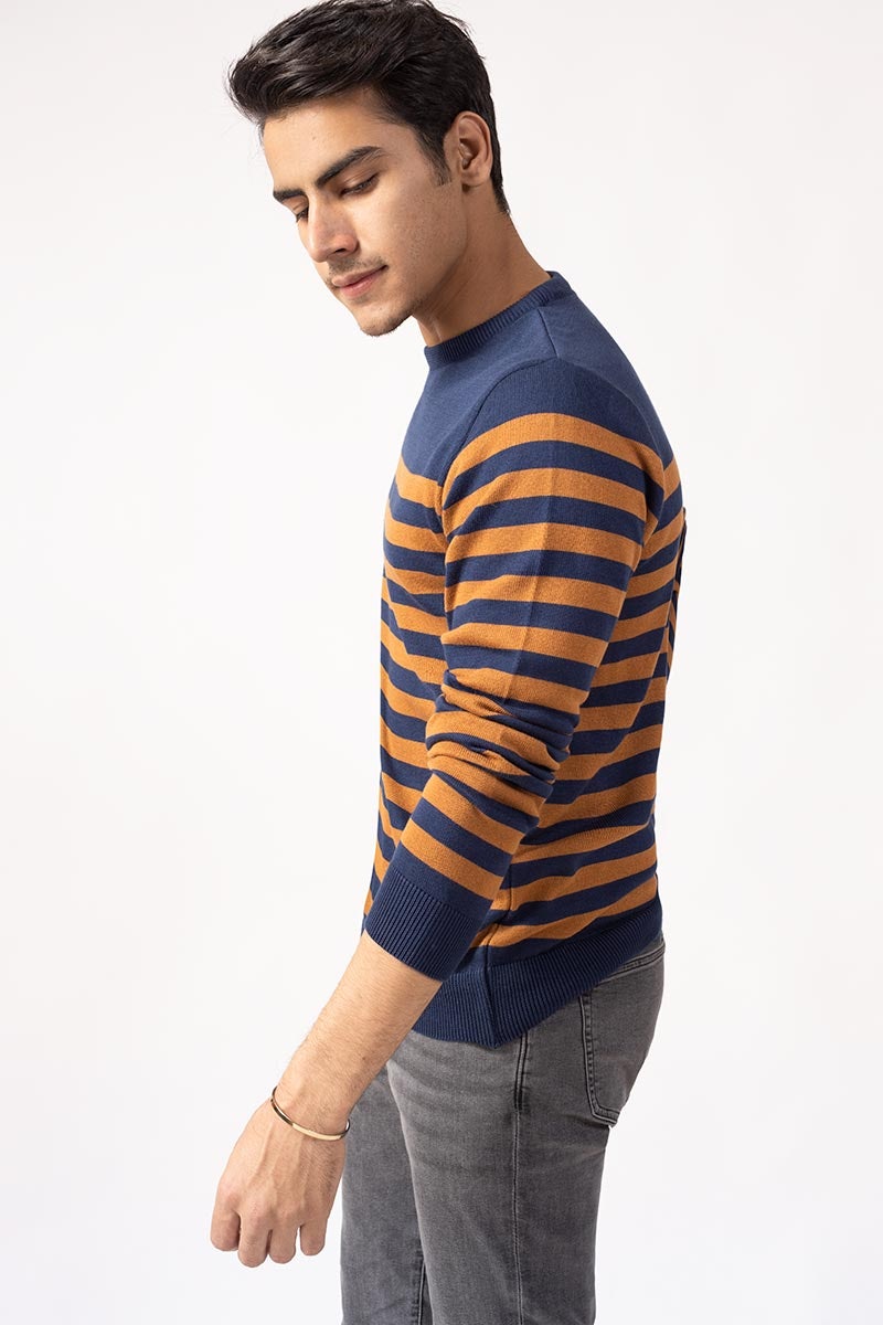 Navy Brown Fashion Sweater FS-SWT-FD-247-01