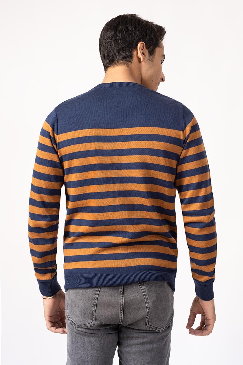 Navy Brown Fashion Sweater FS-SWT-FD-247-01