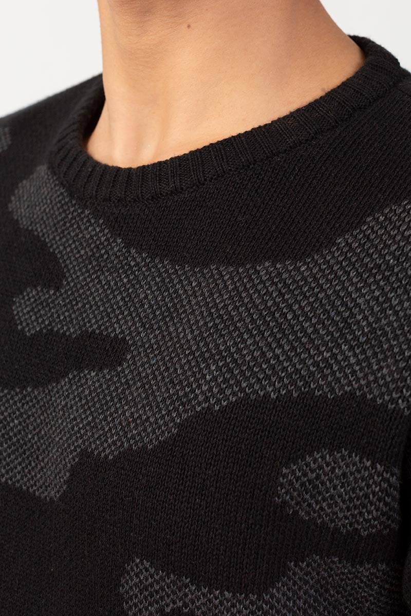 Black-Grey Fashion Sweater FS-SWT-FD-251-01