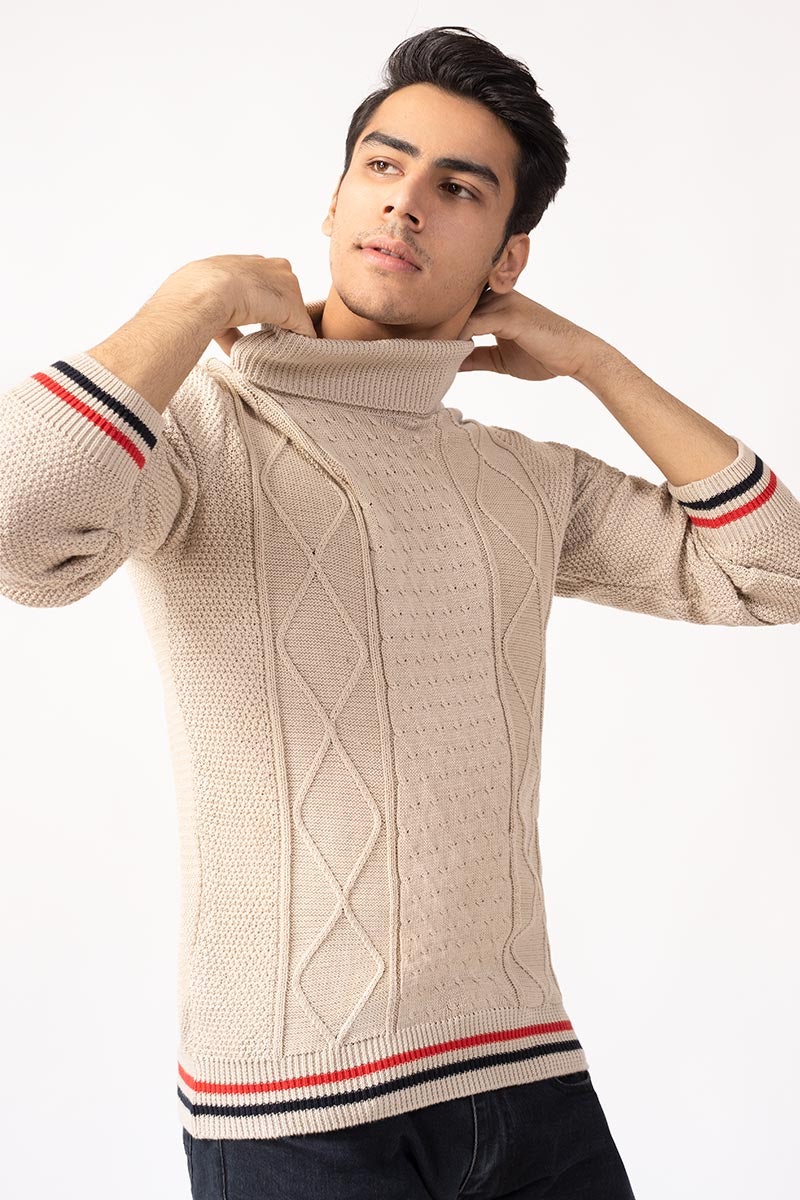 Oatmeal Fashion Sweater FS-SWT-FD-256-01