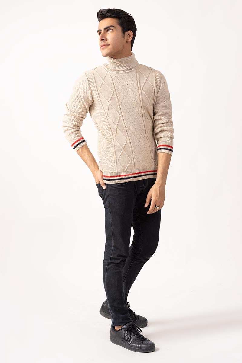 Oatmeal Fashion Sweater FS-SWT-FD-256-01