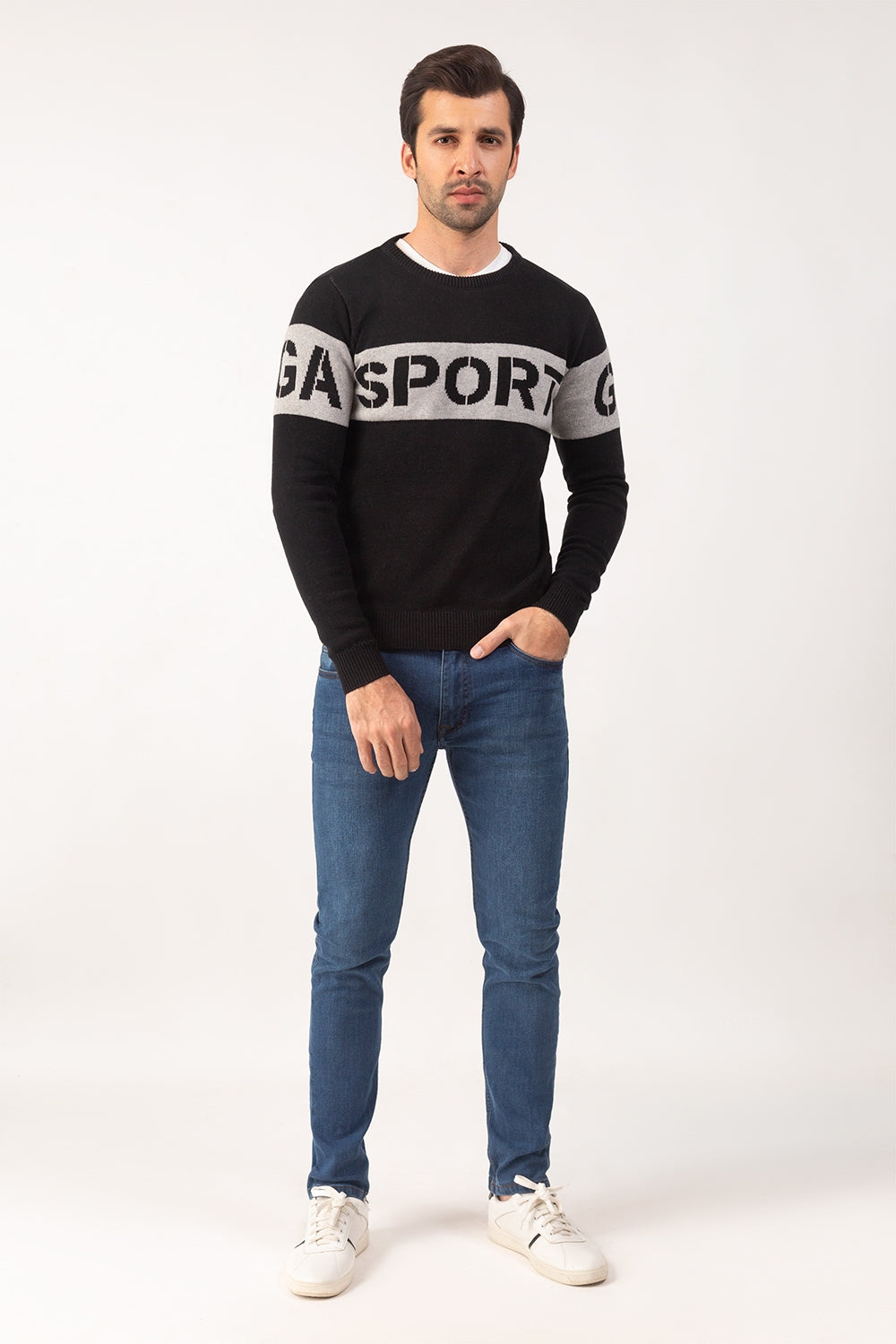 Black-Grey Fashion Sweater FS-SWT-FD-288-01