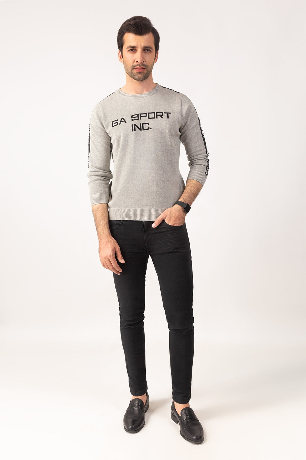 Ash Grey Fashion Sweater FS-SWT-FD-291-01