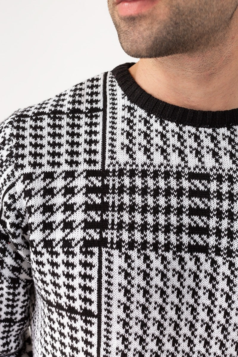 Black White Fashion Sweater FS-SWT-FD-295-01