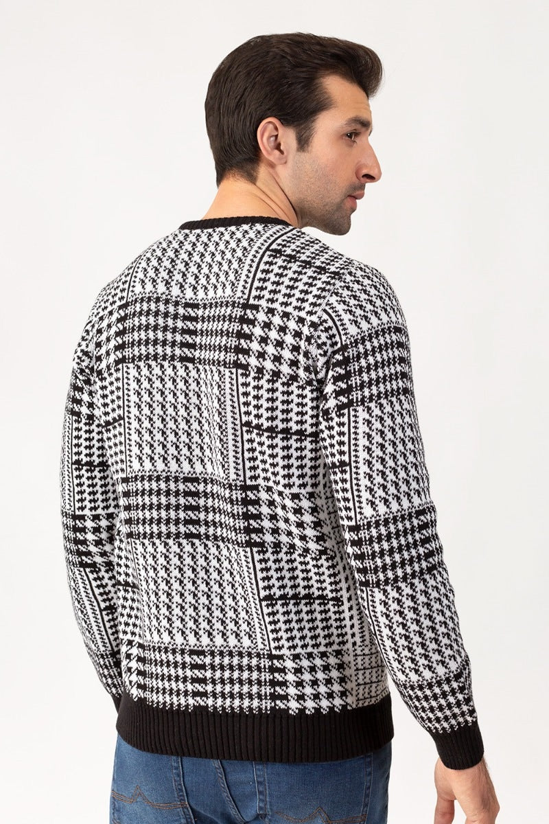 Black White Fashion Sweater FS-SWT-FD-295-01
