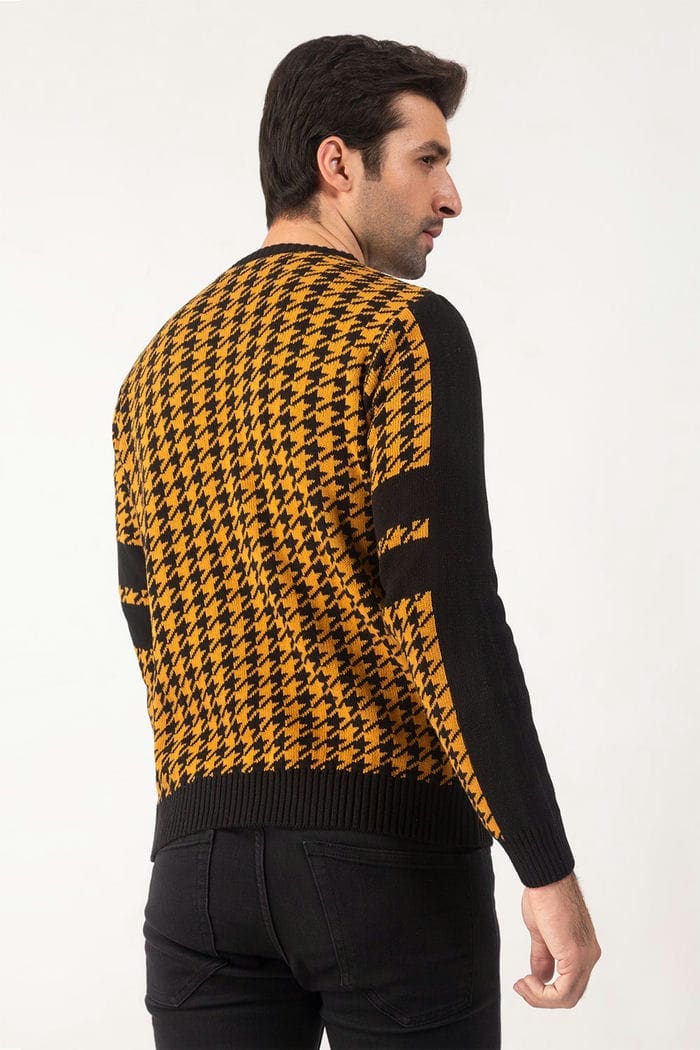 Mustard Black Fashion Sweater FS-SWT-FD-296-01