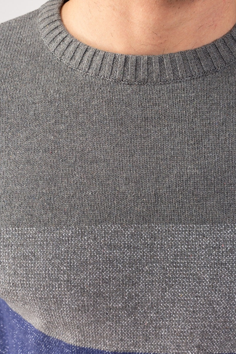 Grey Blue Fashion Sweater FS-SWT-FD-299-01