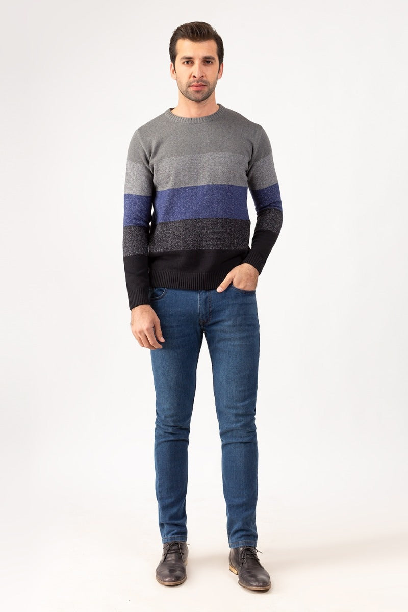 Grey Blue Fashion Sweater FS-SWT-FD-299-01