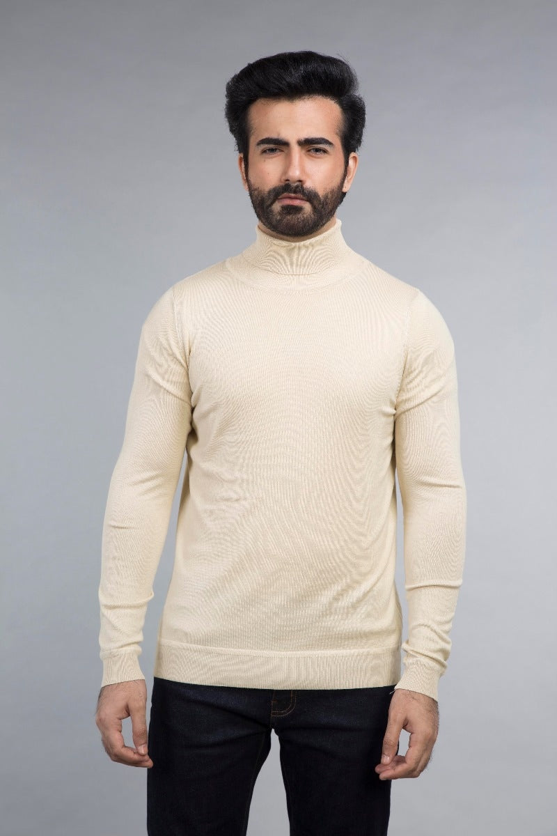 Oatmeal Full Sleeve Fashion Sweater Gibson FS-SWT-IMP-FD-94-01