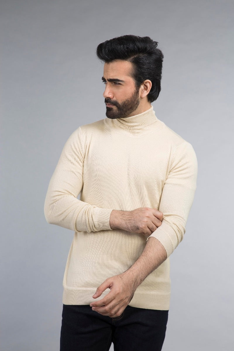 Oatmeal Full Sleeve Fashion Sweater Gibson FS-SWT-IMP-FD-94-01