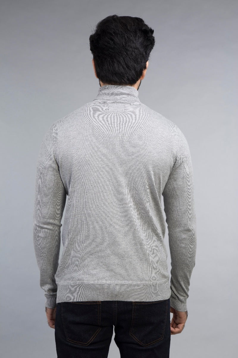 Ash Grey Full Sleeve Fashion Sweater Gibson FS-SWT-IMP-FD-94-03