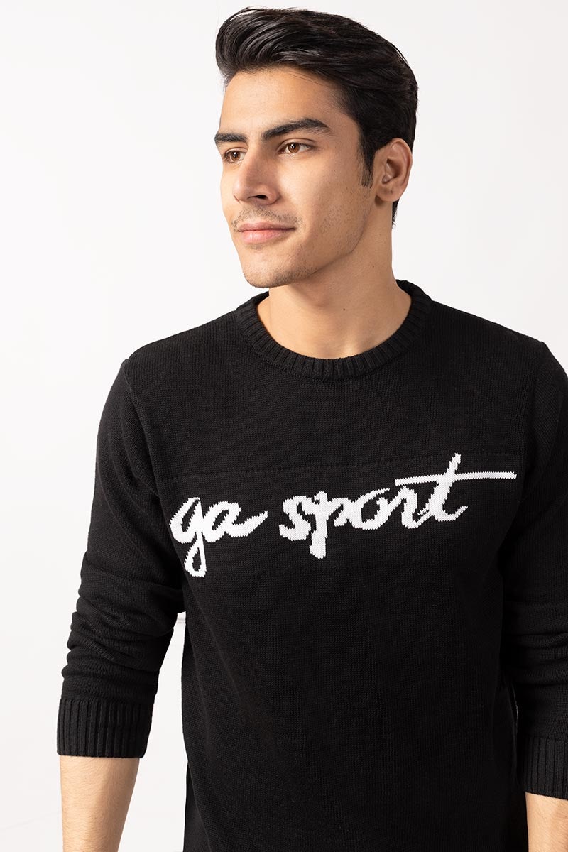 Black Fashion Sweater FS-SWT-FD-252-01