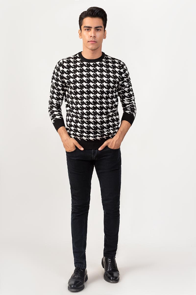 Black & White Fashion Sweater FS-SWT-VPN-FD-218-01