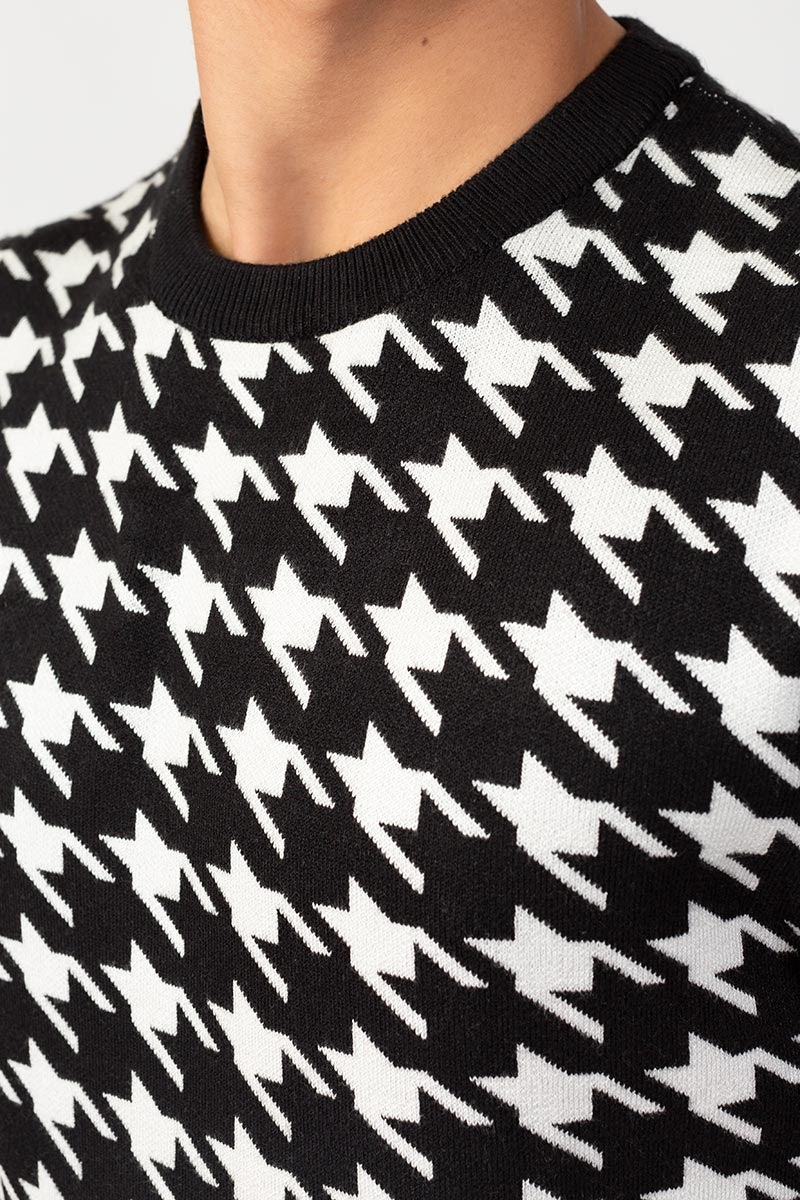 Black & White Fashion Sweater FS-SWT-VPN-FD-218-01