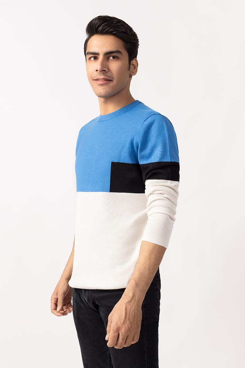 Blue Off White Fashion Sweater FS-SWT-VPN-FD-220-01