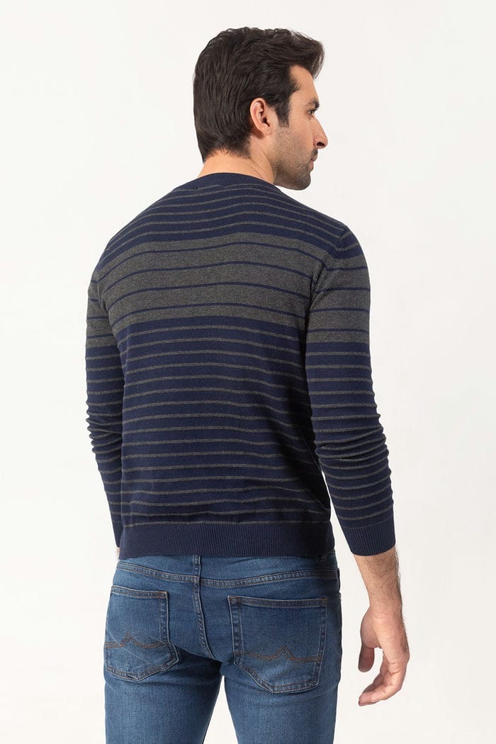 Navy Grey Fashion Sweater FS-SWT-VPN-FD-301-01