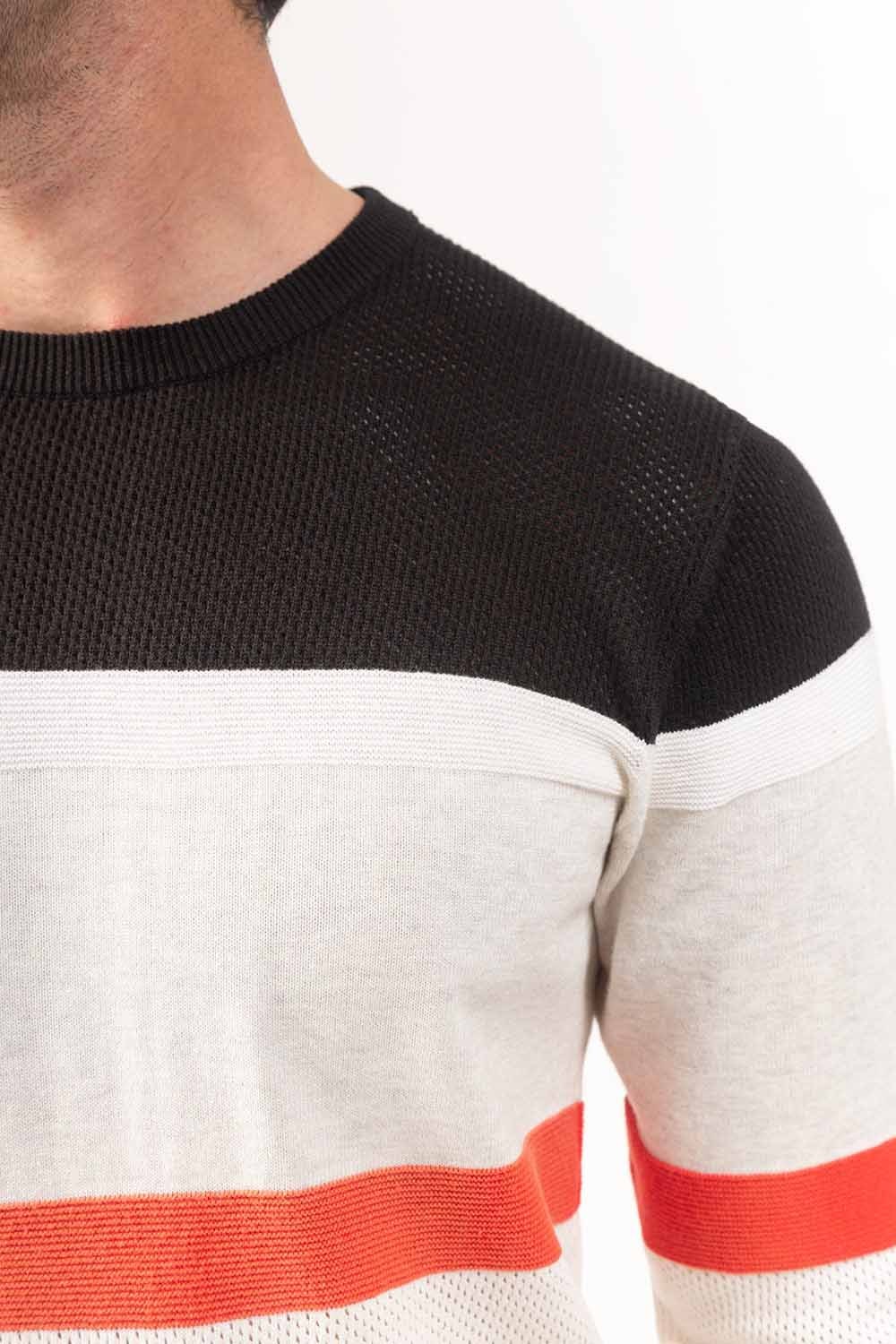 Grey Black Fashion Sweater FS-SWT-VPN-FD-303-01