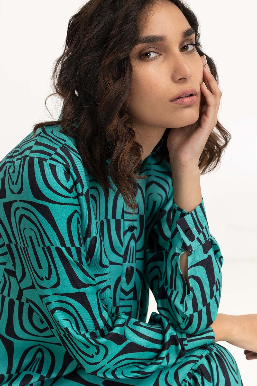 Geometrical Print Dress 224-217-025