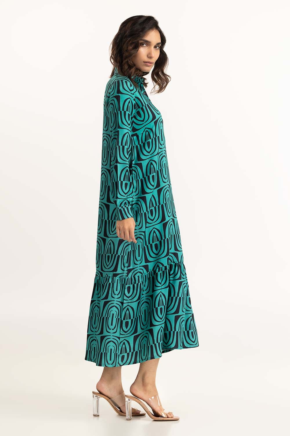 Geometrical Print Dress 224-217-025