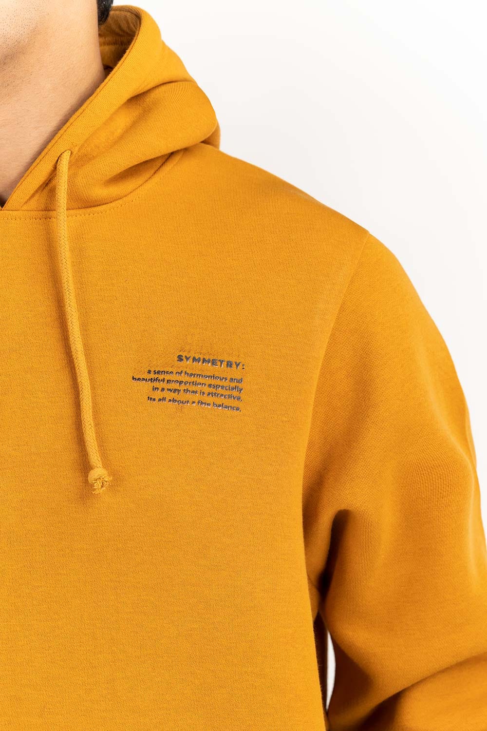 Gold Color Block Basic PullOver Hoodie JKT-KNTPOH22-049