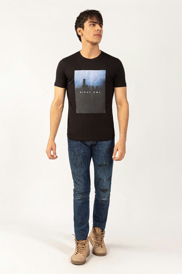 Graphic Black T-Shirt JGP-URB-D229