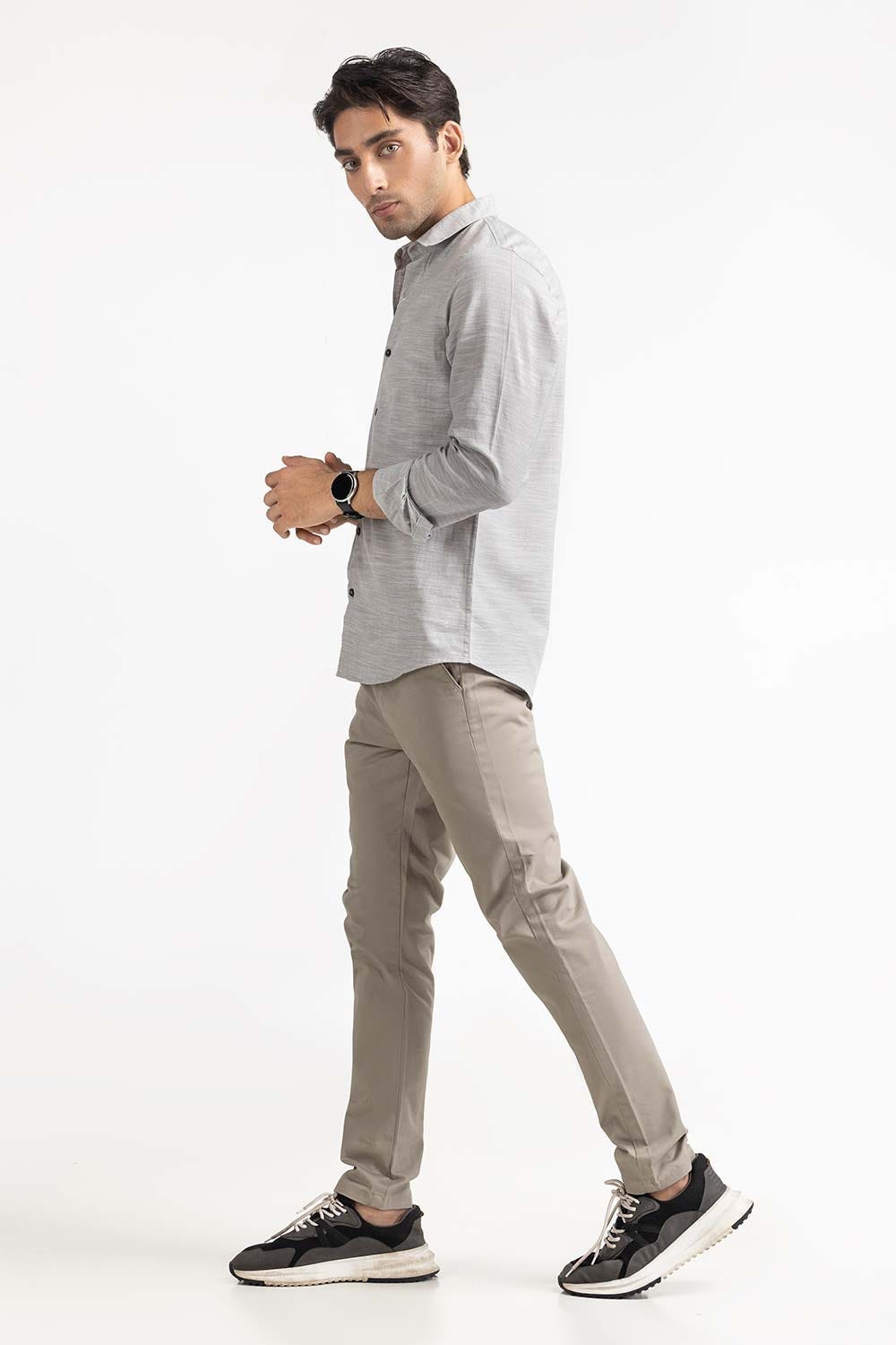 Grey Basic Casual Shirt MN-CS-YD23-021