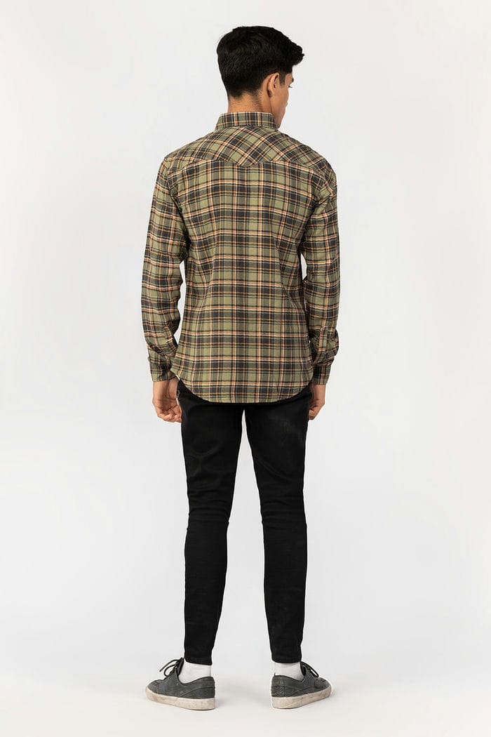 Green-Navy  Casual Shirt CM-YD-2866 CS