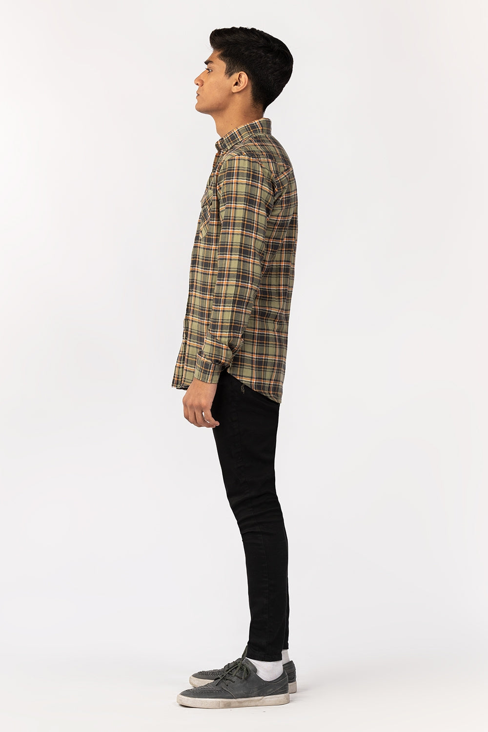 Green-Navy  Casual Shirt CM-YD-2866 CS