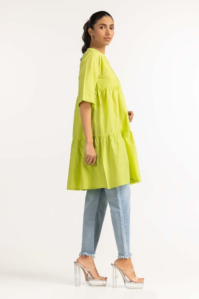 Green Basic Blouse 231-217-040
