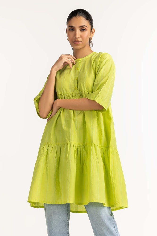 Green Basic Blouse 231-217-040