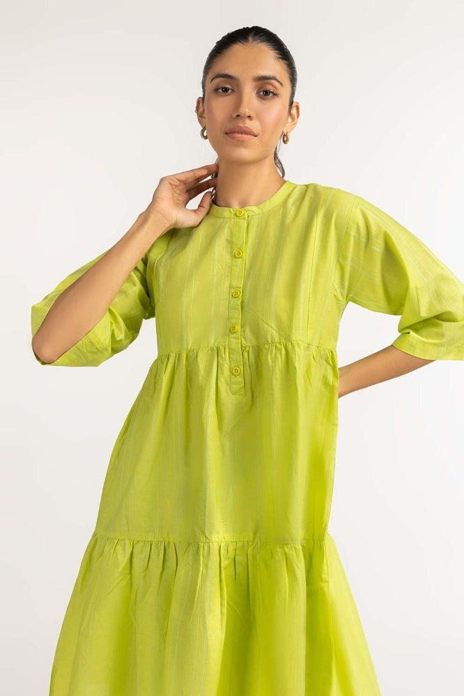 Green Basic Blouse 231-217-040