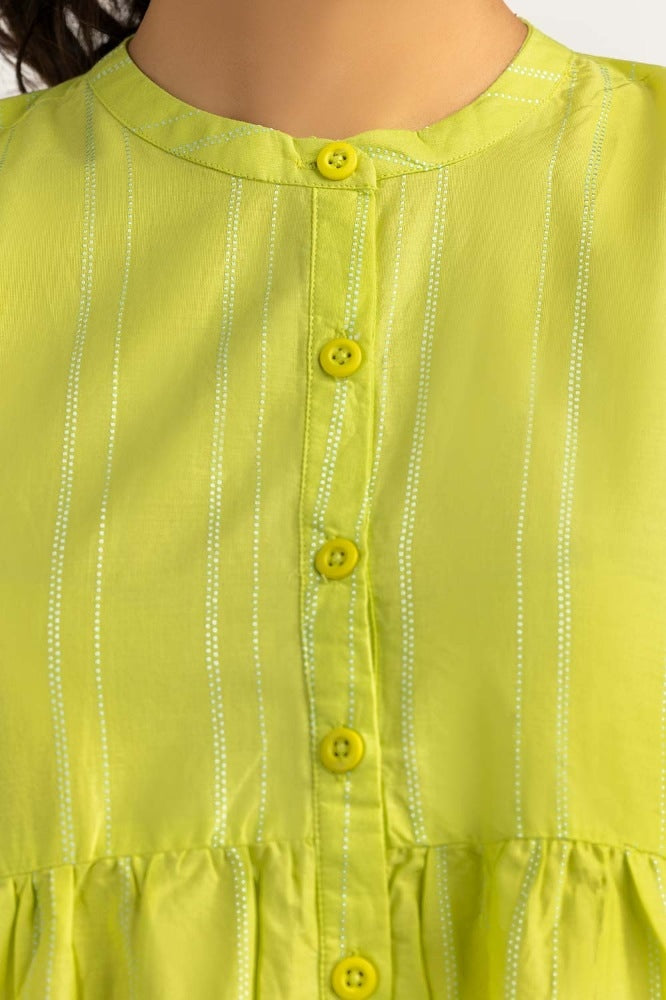 Green Basic Blouse 231-217-040